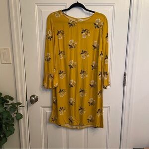 Old Navy Yellow Long Sleeve Bell Dress